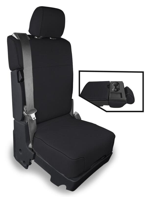 PRP 2015+ Ford F150 / 2017+ Super Duty Center Jump Seat Cover w/ Upper Console - Black Seat Covers PRP Seats