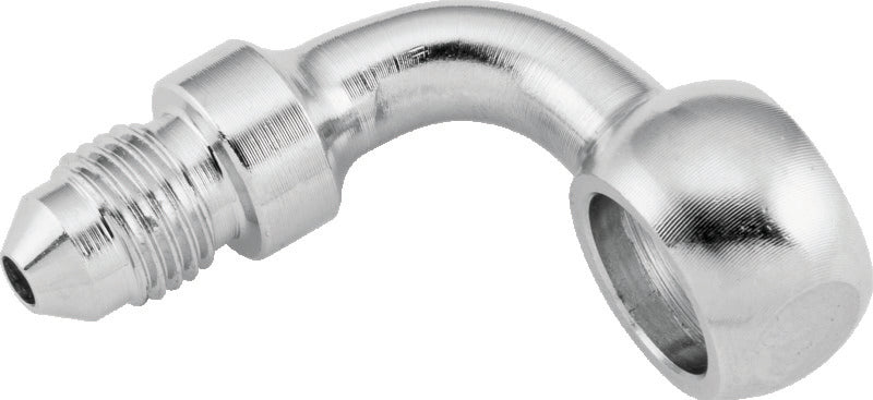 Twin Power Stainless Brake Fitting 3/8 Inch X AN3 90 Degree Banjo Adaptor Fittings TwinPower