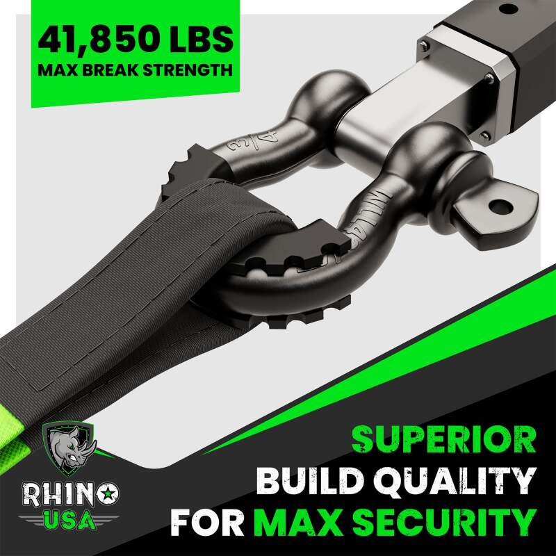 Rhino USA 3/4In D-Ring Shackle Set (2-Pack)(Gray) Shackle Kits Rhino USA