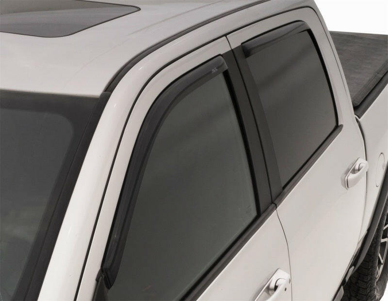 AVS 09-18 Dodge RAM 1500 Crew Cab Ventvisor In-Channel Front & Rear Window Deflectors 4pc - Smoke Wind Deflectors AVS