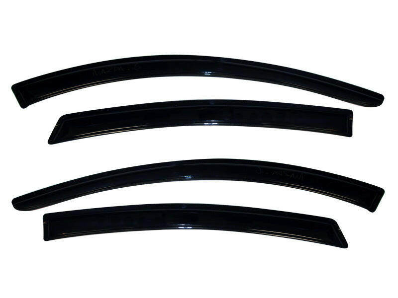 AVS 09-13 Mazda 6 Ventvisor Outside Mount Window Deflectors 4pc - Smoke Wind Deflectors AVS