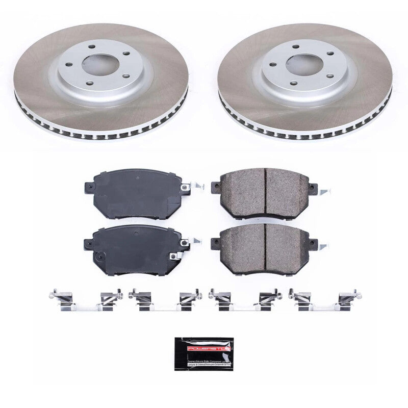 Power Stop 09-11 Nissan Murano Front Semi-Coated Rotor Kit Brake Kits - Performance Blank PowerStop