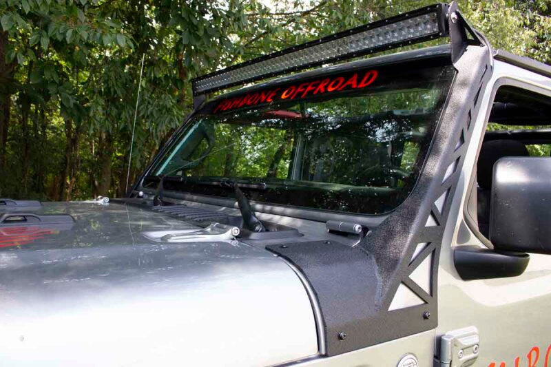 Fishbone Offroad 2018+ Jeep Wrangler JL Windshield Light Bracket Light Mounts Fishbone Offroad
