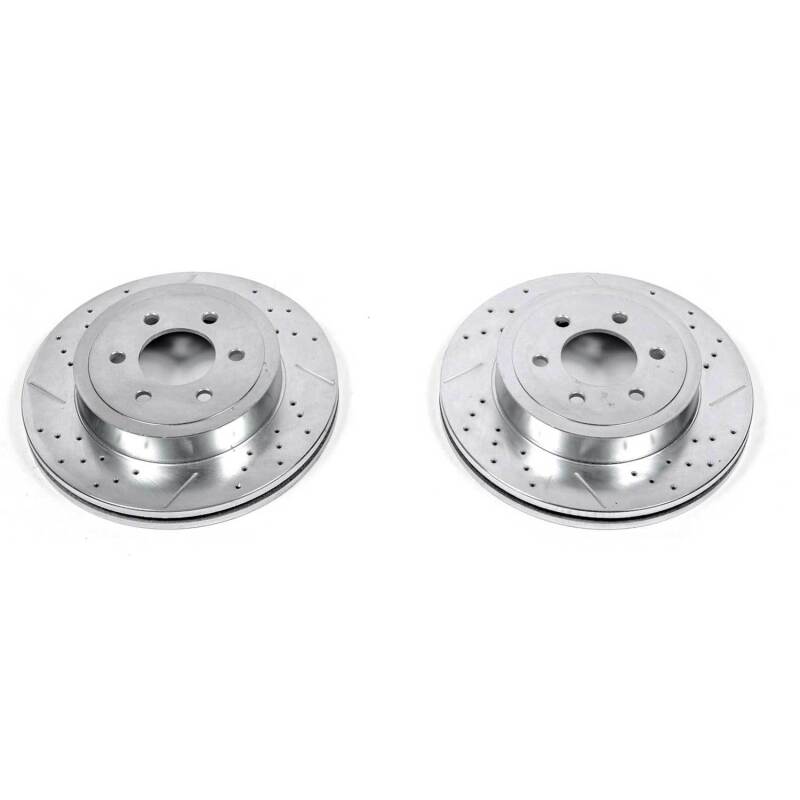 Power Stop 03-04 Dodge Dakota Front Evolution Drilled & Slotted Rotors - Pair Brake Rotors - Slot & Drilled PowerStop