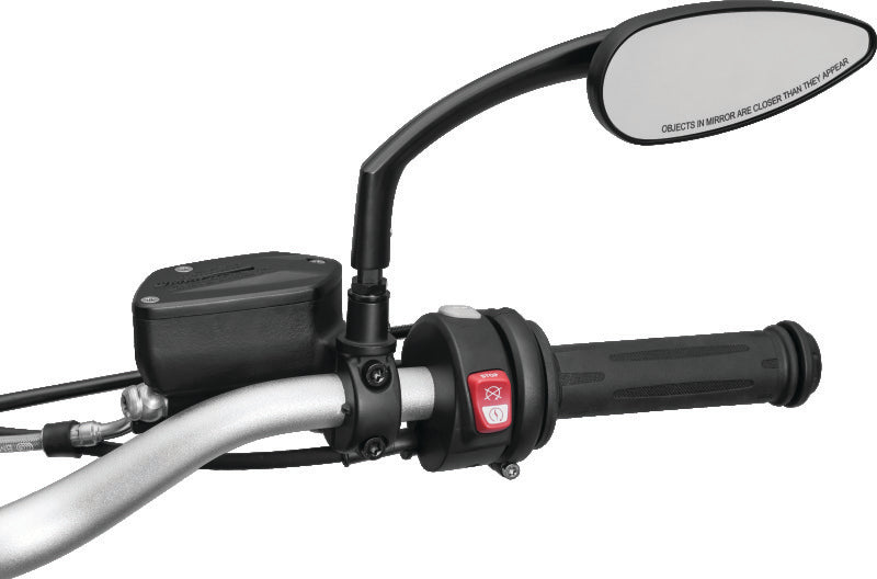 Kuryakyn Teardrop Mirrors Satin Black Rear View Mirrors Kuryakyn