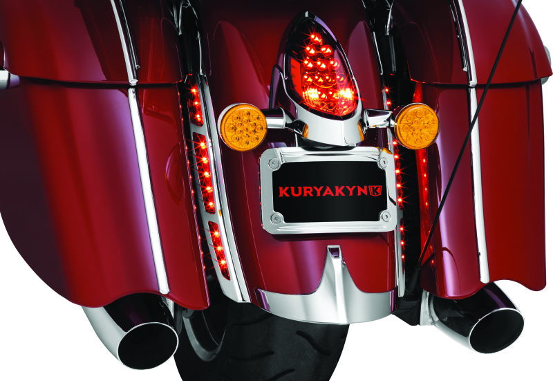 Kuryakyn LED Rear Fender Strip Lights For Indian Chrome Light Bars & Cubes Kuryakyn