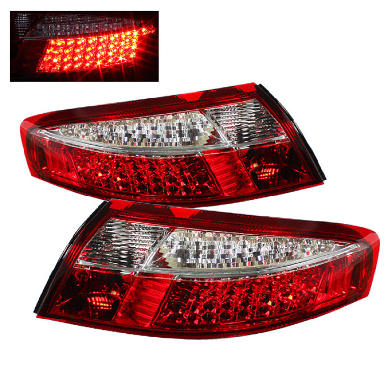 xTune Porsche 911 996 ( Non 4S. Turbo. GT3 ) 99-04 LED Tail Lights Red Clear ALT-ON-P99699-LED-RC Tail Lights SPYDER