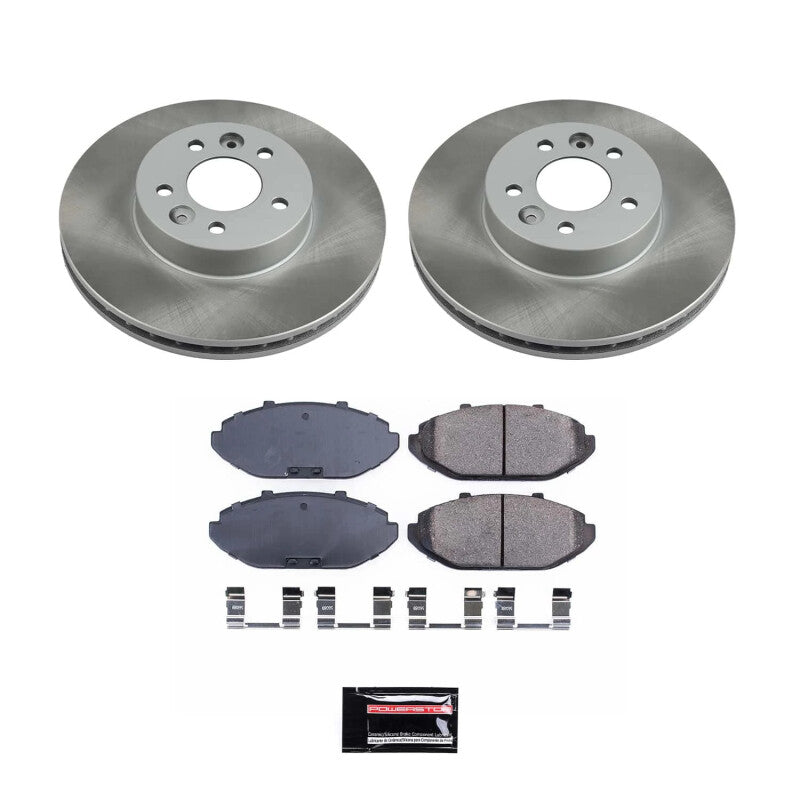 Power Stop 98-02 Mercury Grand Marquis Front Semi-Coated Rotor Kit Brake Kits - Performance Blank PowerStop