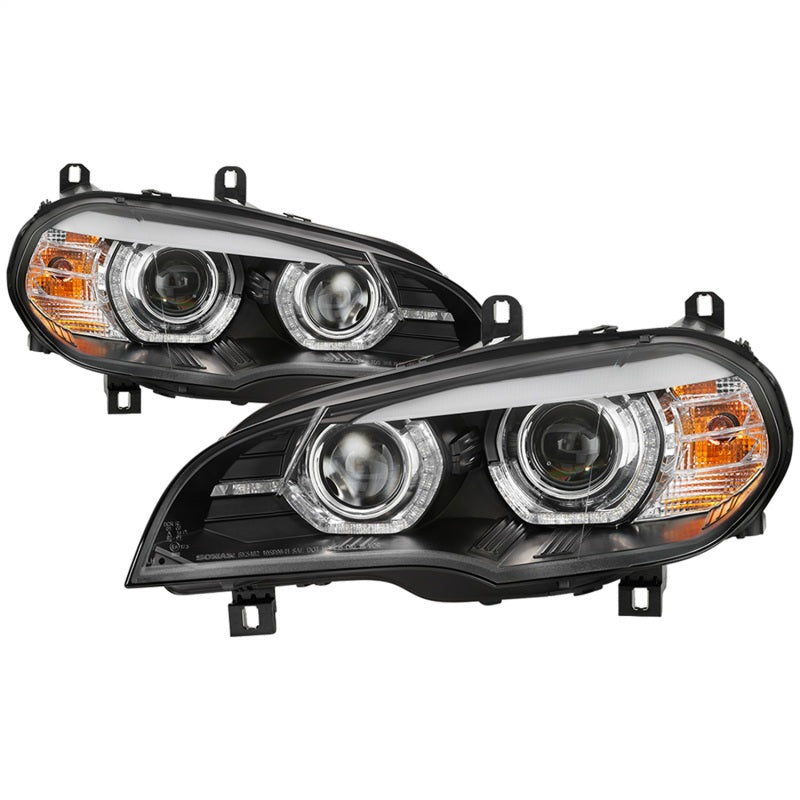 Spyder 07-10 BMW X5 E70 (HID Models Only) Projector Headlights - Black PRO-YD-BMWE7007-AFSHID-BK Headlights SPYDER