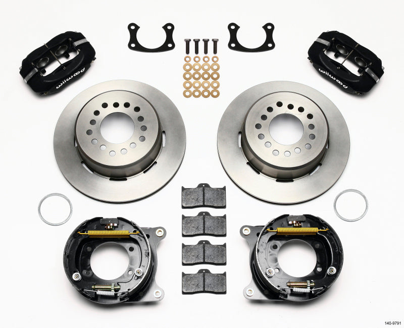Wilwood Forged Dynalite P/S Park Brake Kit New Big Ford 2.50in Offset Front Caliper Mount Big Brake Kits Wilwood
