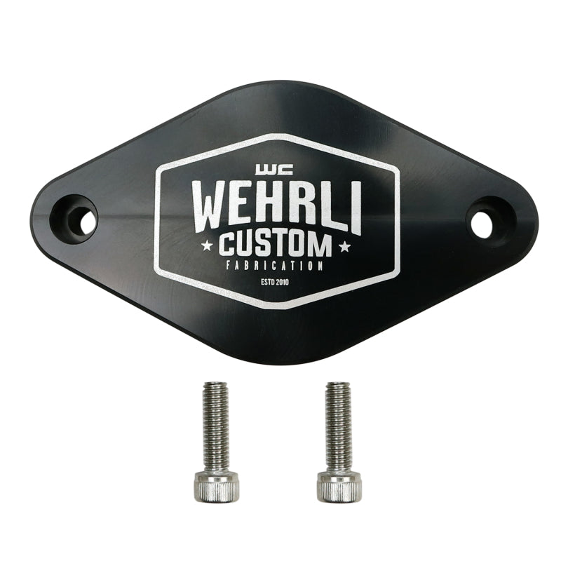 Wehrli 11-16 Chevrolet 6.6L LML Duramax Turbo Resonator Billet Block Off Plate Block Off Plates Wehrli