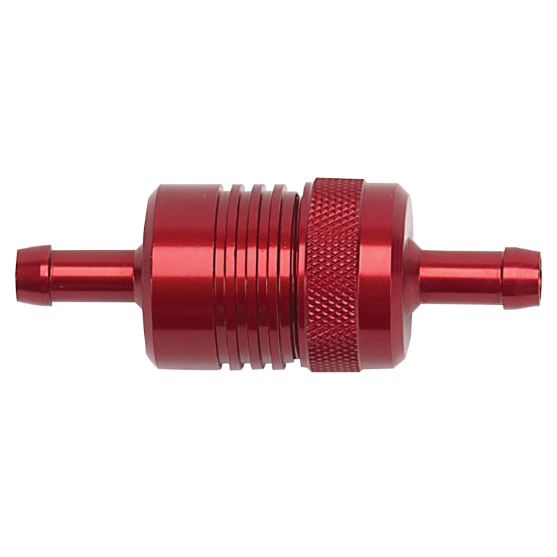 Russell Performance Red Street Fuel Filter (3in Length 1-1/8in diameter 5/16in inlet/outlet) Fuel Filters Russell