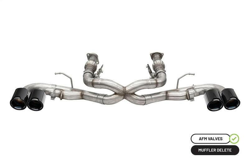 Corsa 20-25 Chevrolet Corvette C8 RWD 3in Xtreme Cat-Back Exhaust w/4.5in Carbon Fiber Black PVD Tip Catback CORSA Performance