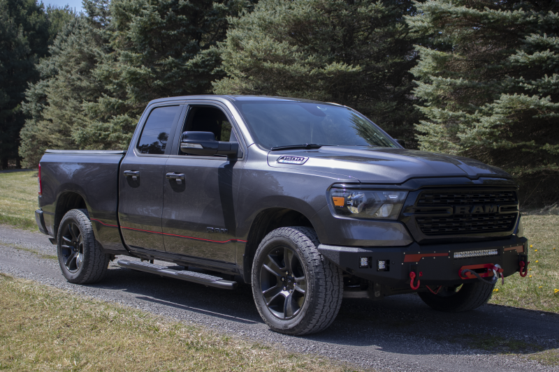Fishbone Offroad 2019+ Ram 1500 Pike Winch Plate - Black Winch Accessories Fishbone Offroad