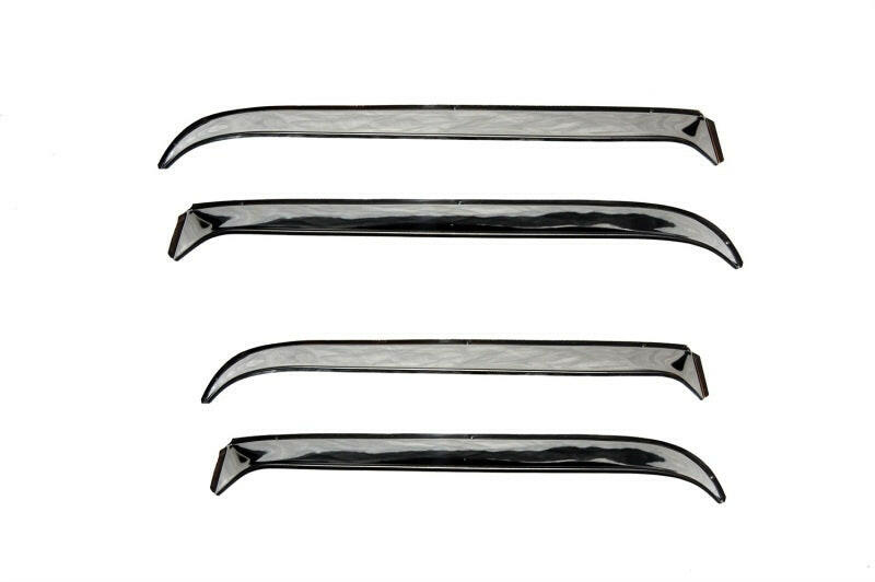 AVS 87-98 Ford F-250 Super Duty Ventshade Front & Rear Window Deflectors 4pc - Stainless Wind Deflectors AVS