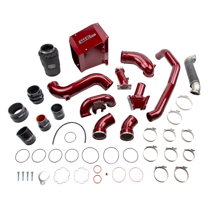 Wehrli 06-07 Chevrolet 6.6L Duramax LBZ Stage 3 High Flow Bundle Kit - WCFab Red Cold Air Intakes Wehrli