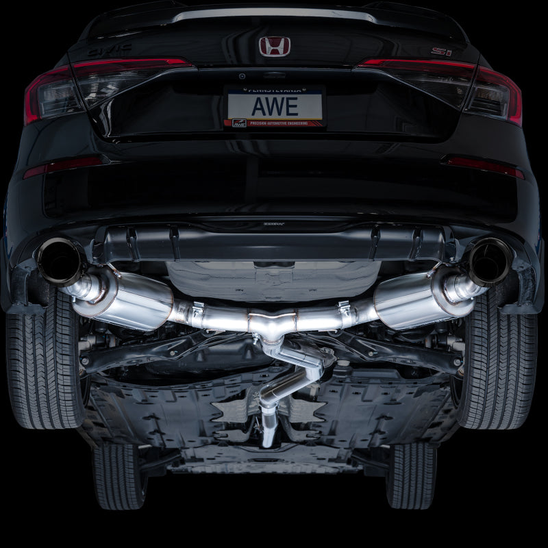 AWE Tuning 22+ Honda Civic Si/Acura Integra Touring Edition Catback Exhaust - Dual Diamond Black Tip Catback AWE Tuning