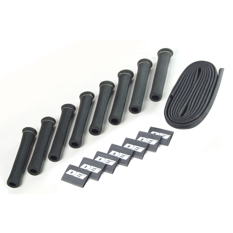 DEI Protect-A-Boot and Wire Kit 8 Cylinder - Black Thermal Sleeves DEI