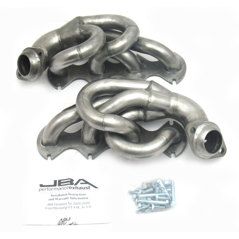 JBA 05-10 Ford Mustang 4.6L 3V 1-5/8in Primary Raw 409SS Cat4Ward Header Headers & Manifolds JBA