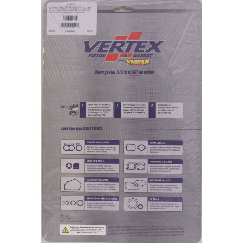 Vertex Gaskets 2016 Polaris ACE 900 EFI EPS Ignition Cover Gasket Kit Gasket Kits Vertex Pistons