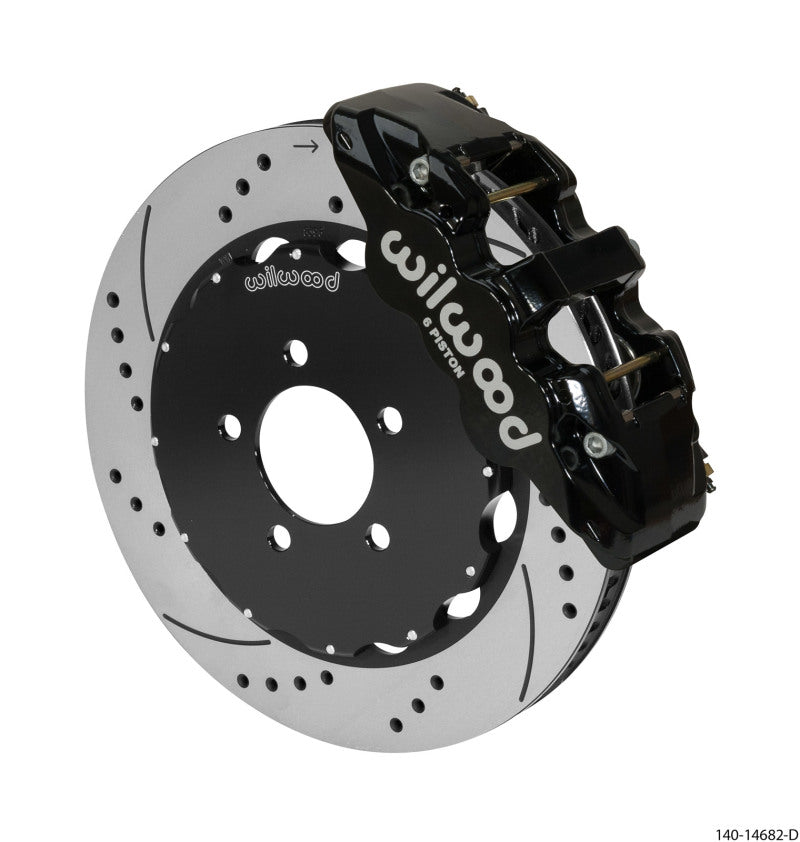 Wilwood AERO6 Front Big Brake Kit 14.00in Black 03-11 Crown Victoria Big Brake Kits Wilwood