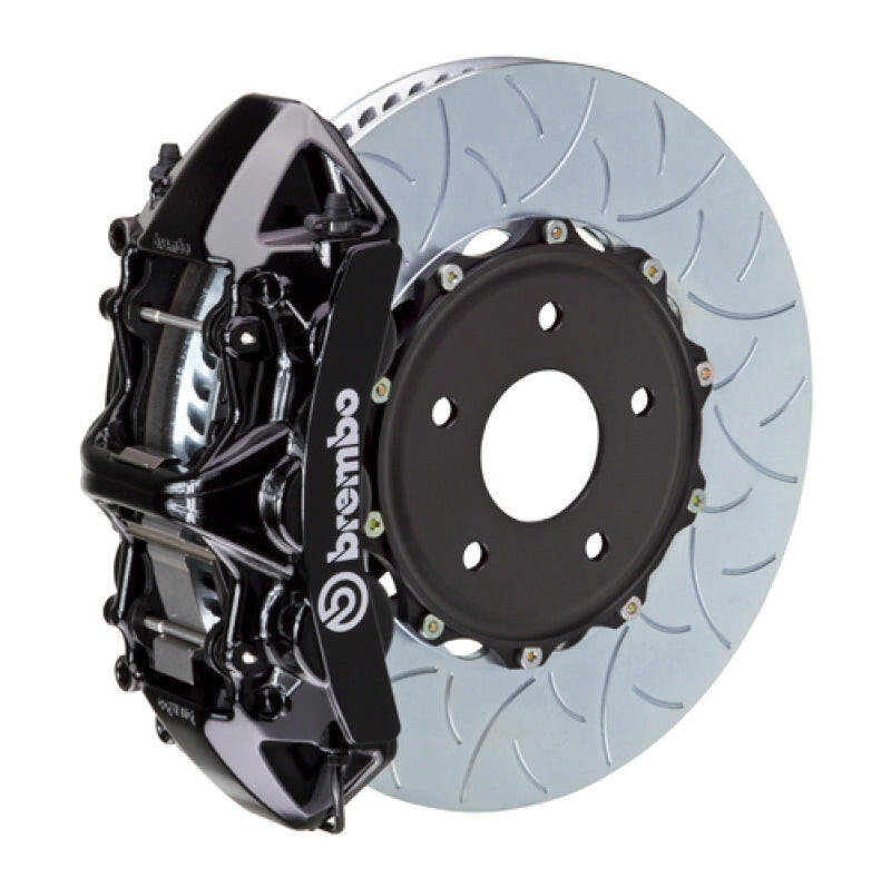 Brembo 22+ WRX Front GT BBK 6 Piston Cast 350x34 2pc Rotor Slotted Type-3-Black Brake Kits - Performance Slot Brembo