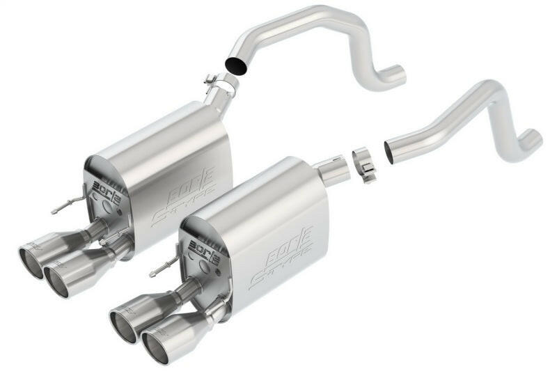 Borla 09-12 Corvette Coupe/Conv 6.2L 8cyl 6spd RWD inS-Type IIin Exhaust (rear section only) Axle Back Borla