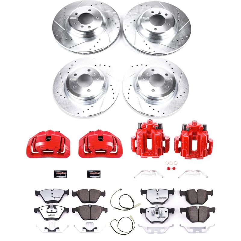 Power Stop 14-16 BMW 228i Rear Z26 Street Warrior Brake Kit w/Calipers Brake Kits - Performance D&S PowerStop