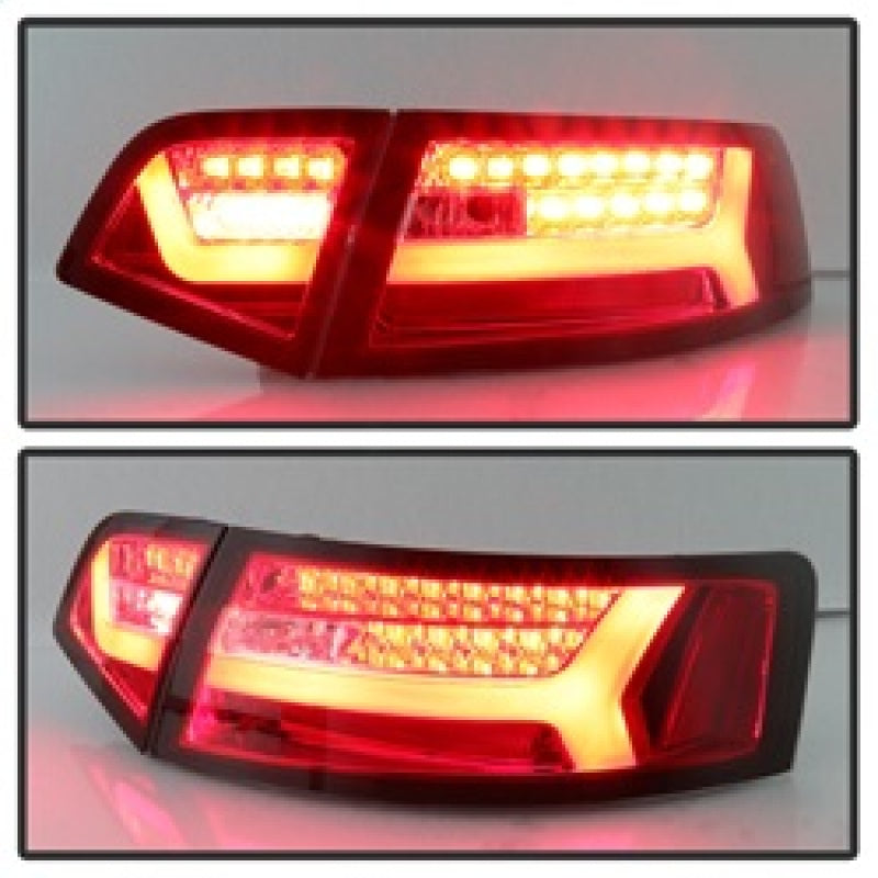 Spyder 09-11 Audi A6 LED Tail Lights - Red Clear (ALT-YD-AA609-LED-RC) Tail Lights SPYDER
