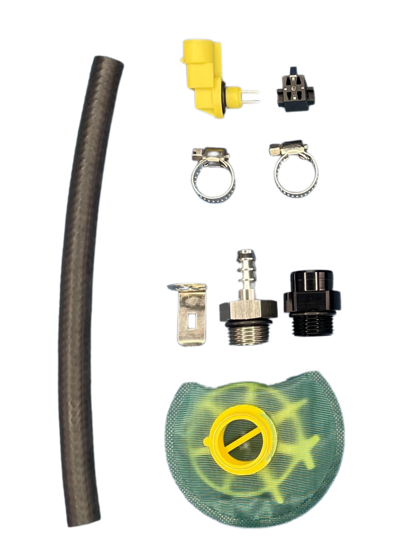 DeatschWerks DW650iL Series 650LPH In-Line External Fuel Pump Universal Install Kit Fuel Pumps DeatschWerks