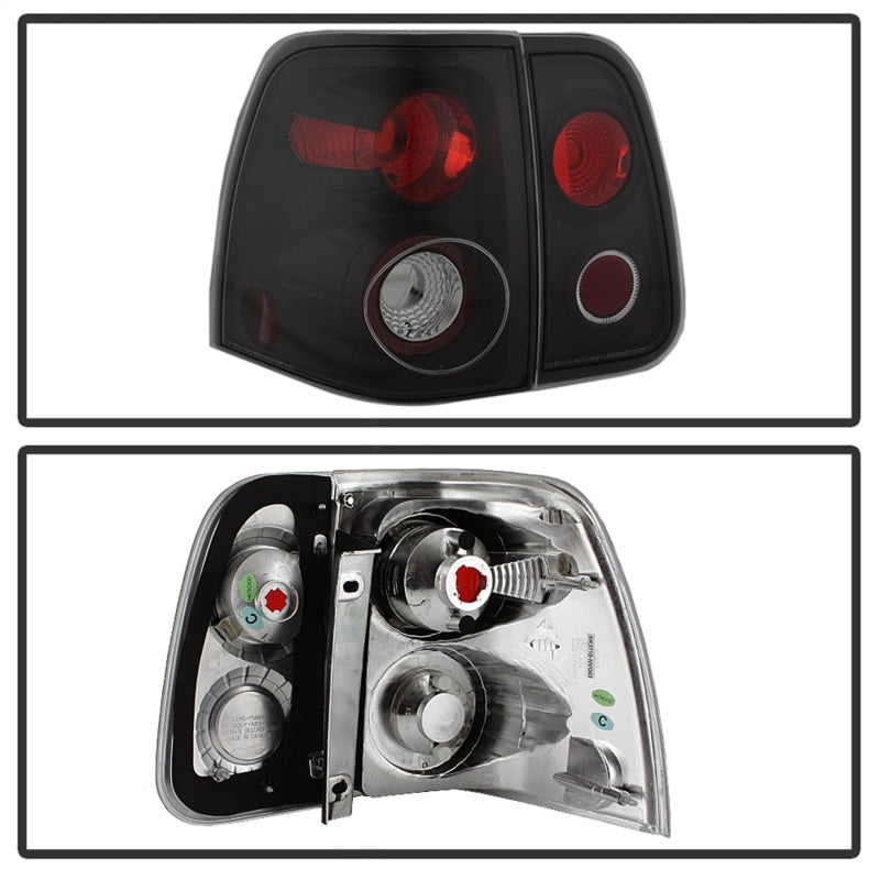 Spyder Lincoln Navigator 03-06 Euro Style Tail Lights Black ALT-YD-LN03-BK Tail Lights SPYDER