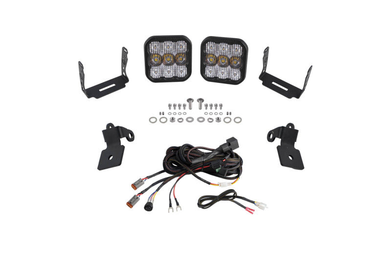 Diode Dynamics 20-Present Polaris RZR A-Pillar LED Pod Kit SS5 Pro - White Combo Light Bars & Cubes Diode Dynamics