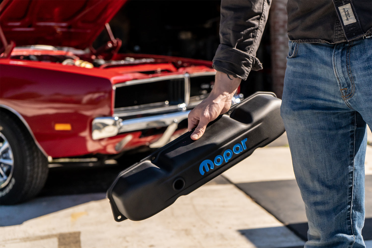 SB Mopar Valve Covers Steel Gray Engine Valve Cover Proform