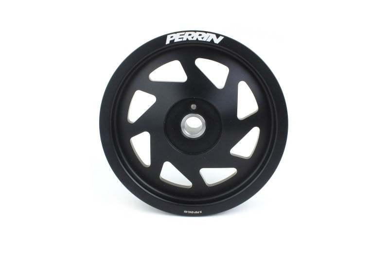 PERRIN 22-26 Subaru WRX/BRZ & Toyota GR86 / 20-25 FXT/OBXT Lightweight Crank Pulley - Black Pulleys - Crank, Underdrive Perrin Performance