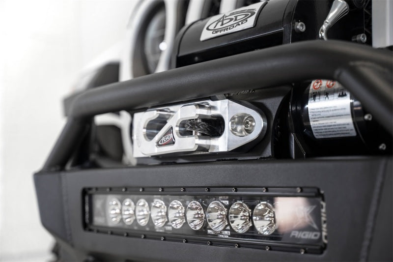 Addictive Desert Designs 2020 Jeep Gladiator JT Stealth Fighter Front Bump w/ Top Hoop & Winch Mount Bumpers - Steel Addictive Desert Designs