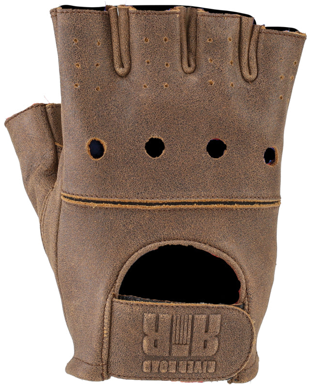 Kuryakyn Leather By River Road Buster Vintage Shorty Gloves Black - Large Gloves Kuryakyn