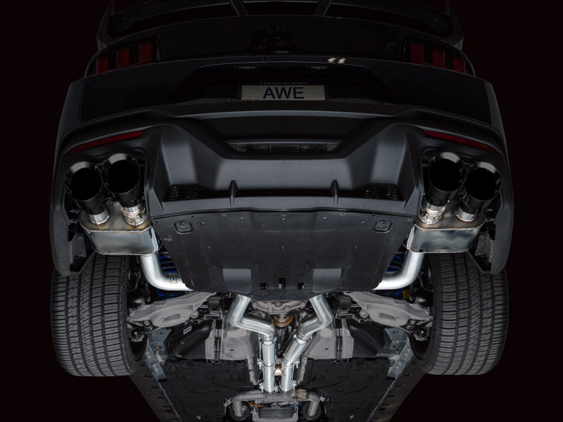 AWE 2024 Ford Mustang Dark Horse S650 RWD SwitchPath Catback Exhaust w/ Quad Diamond Black Tips Catback AWE Tuning