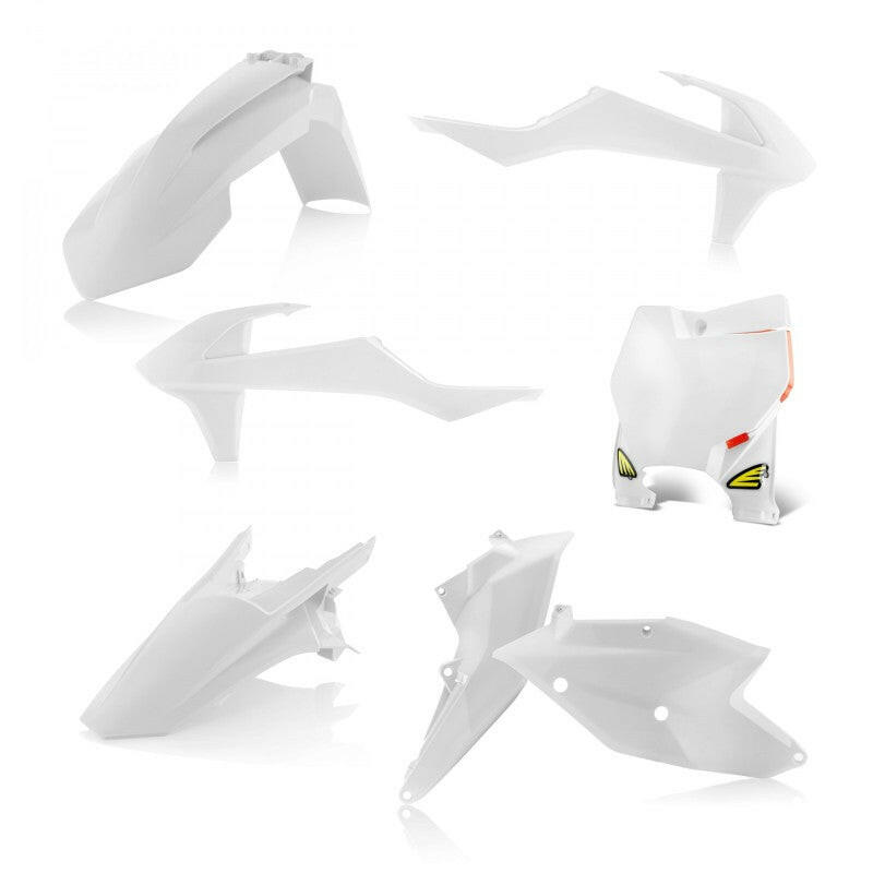 Cycra 16-18 KTM 125-450 SX/XC/SX-F/XC-F 5 PC. Replica Body Kit - White Plastics Cycra
