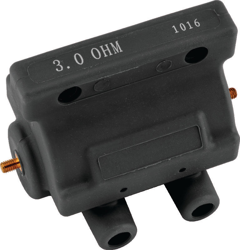 Twin Power 85-03 Big Twin and XL Ignition Coil Black Replaces H-D 31614-83A 3 Ohm Late Style Stock Replacement Ignition TwinPower