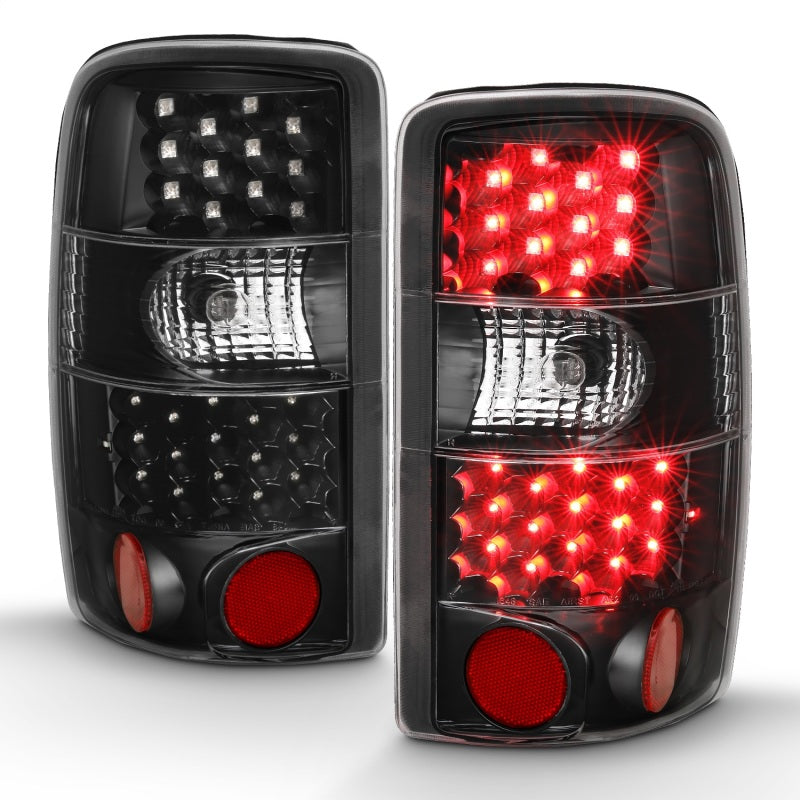ANZO 2000-2006 Chevrolet Tahoe Led Taillights Black/Clear Tail Lights ANZO