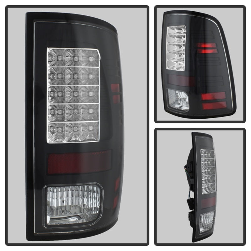 Spyder Dodge Ram 1500 13-14/Ram 2500 13-14 LED Tail Lights LED Model only - Blk ALT-YD-DRAM13-LED-BK Tail Lights SPYDER