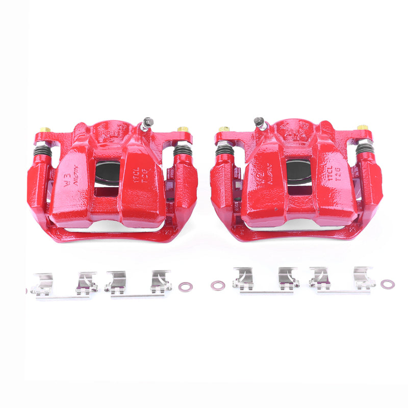 Power Stop 13-18 Honda Accord Front Red Calipers w/Brackets - Pair Brake Calipers - Perf PowerStop