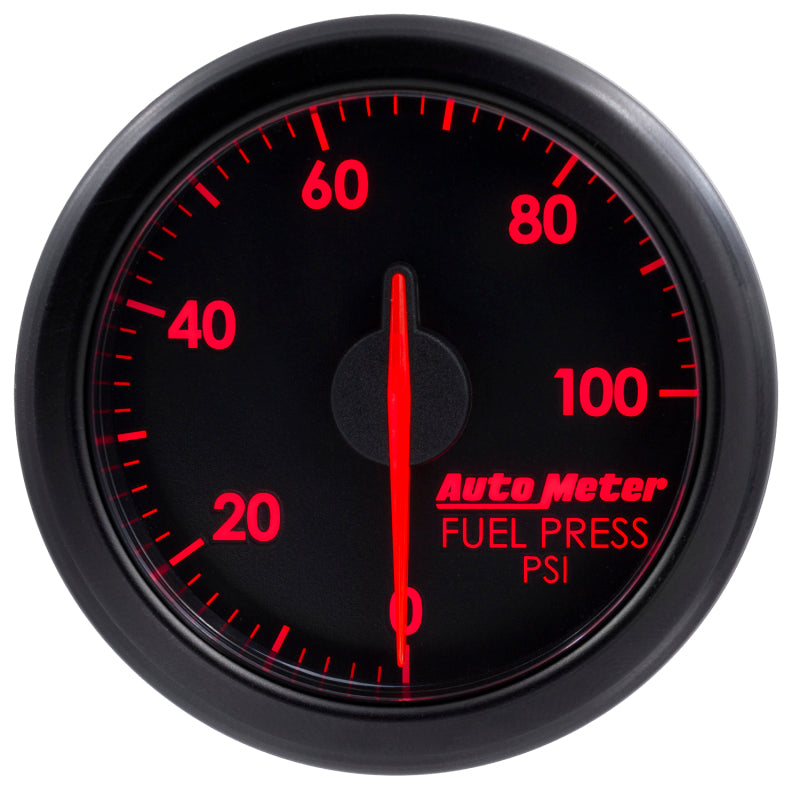 Autometer Airdrive 2-1/6in Fuel Pressure Gauge 0-100 PSI - Black Gauges AutoMeter