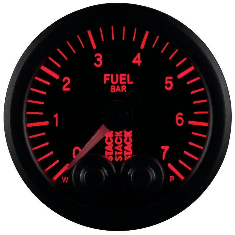 Autometer Stack 52mm 0-7 Bar M10 Male Pro-Control Fuel Pressure Gauge - Black Gauges AutoMeter