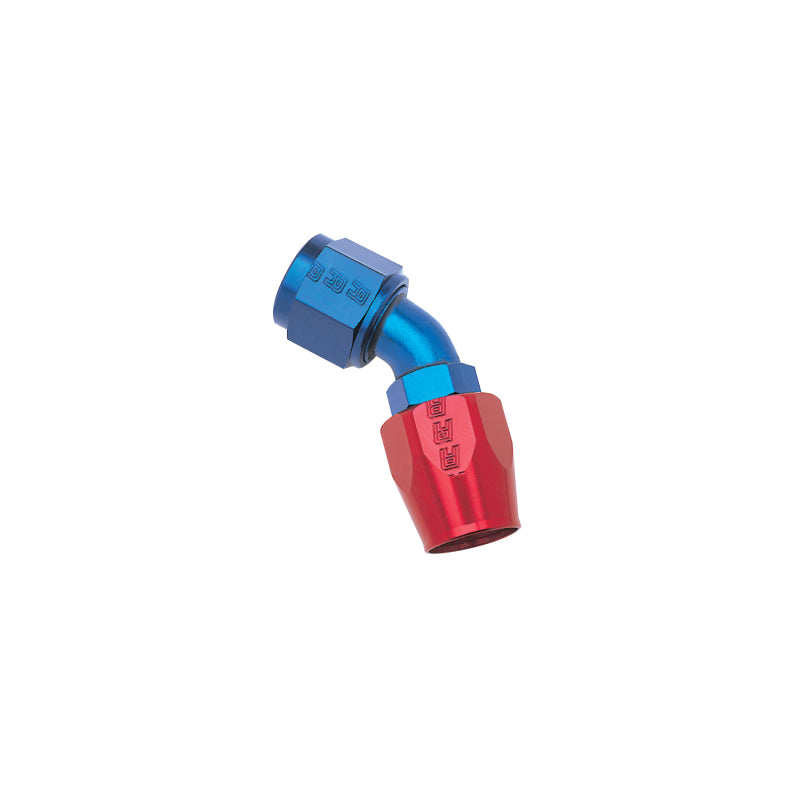 Russell Performance -6 AN Red/Blue 45 Degree Full Flow Hose End Fittings Russell