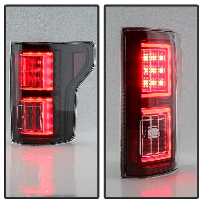 Spyder Ford F150 15-17 Light Bar LED Tail Lights (Not Compatible w/ Rear Blind Spot) - Black Tail Lights SPYDER