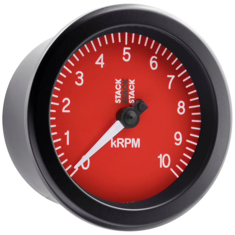 Autometer Stack Sport 88mm 0-10K RPM Tachometer - Red Gauges AutoMeter