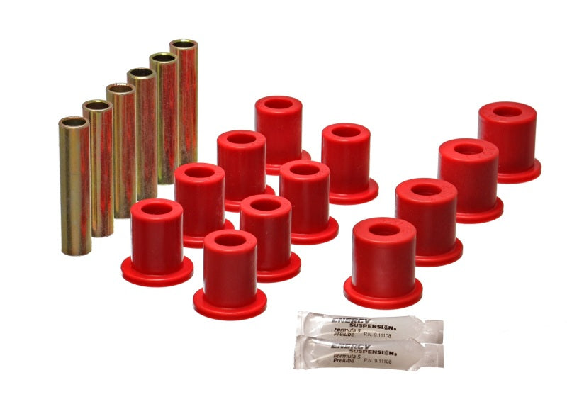 Energy Suspension Fd 4 Wd Frt Sprg Bush Set - Red Bushing Kits Energy Suspension