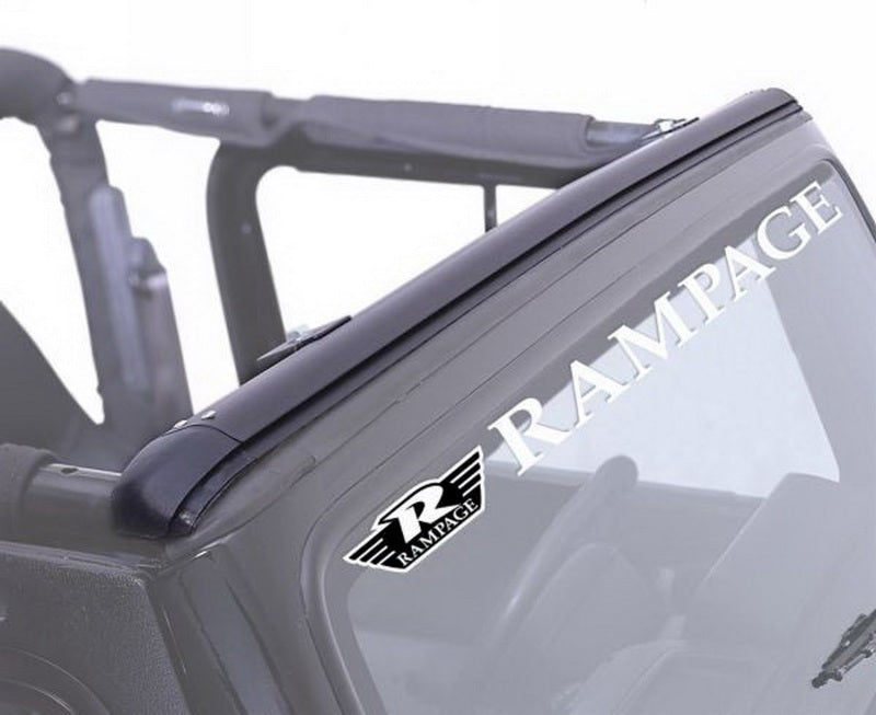 Rampage 1997-2006 Jeep Wrangler(TJ) Windshield Channel - Black Soft Tops Rampage