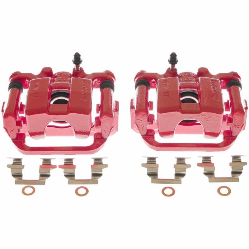 Power Stop 17-19 Nissan Leaf Rear Red Calipers - Pair Brake Calipers - Perf PowerStop
